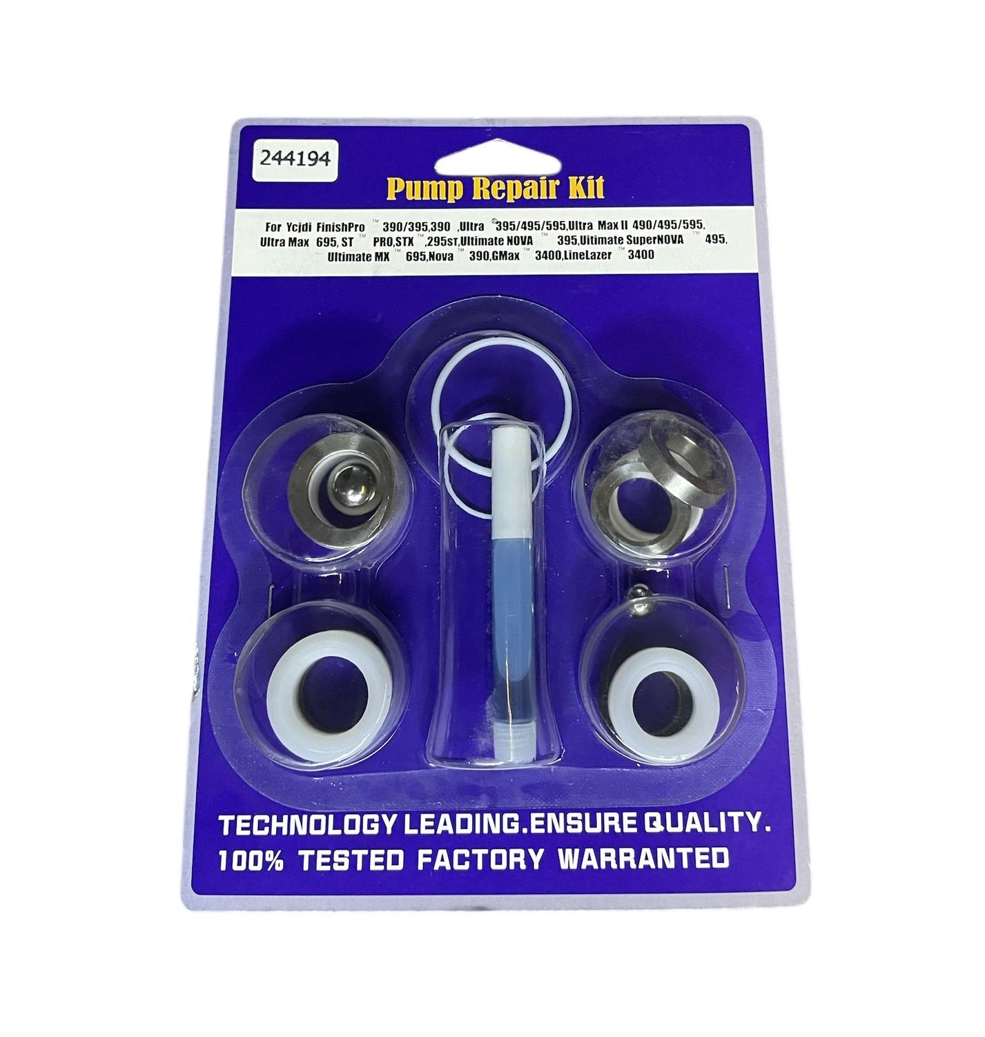 244194 Airless Elektrikli Boya Makinesi Tamir Takımı – Keçe / Contalı Pompa Tamir Kiti | 390‑595 Model Uyumlu Airless Yedek Parça